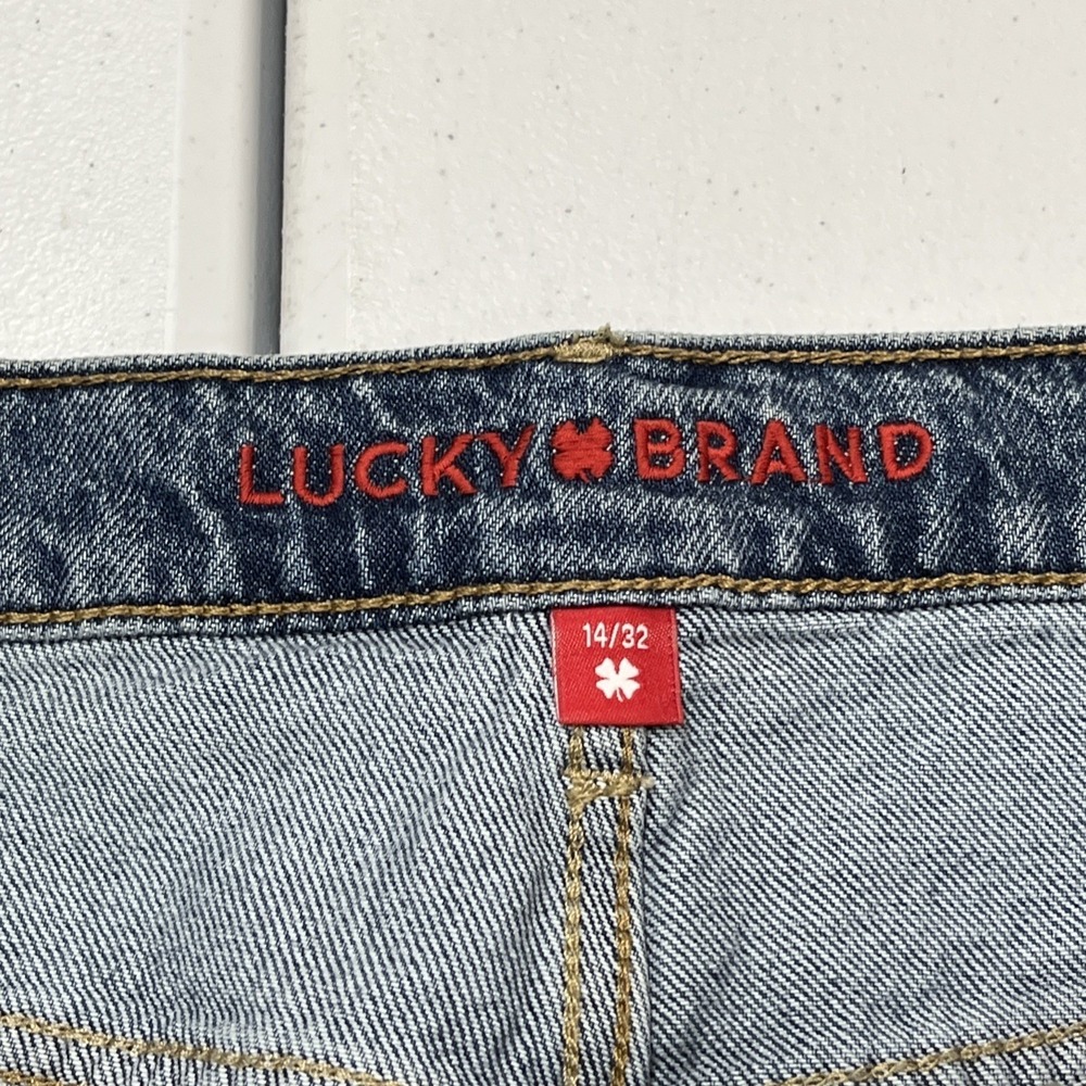 Lucky Brand Jeans 90s Loose High Rise Crop Denim Size 14/32 Baggy Y2K Casual - Picture 9 of 13